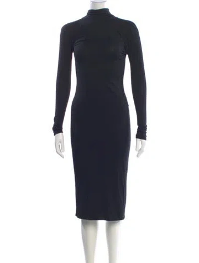 Pre-owned Rachel Pally Turtleneck Midi Length Dress In Blue