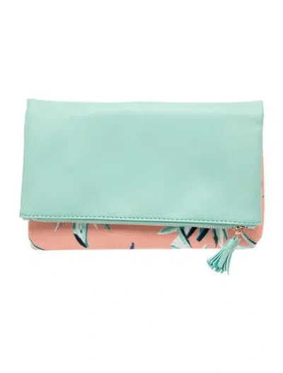 Pre-owned Rachel Pally Vegan Leather Clutch In Blue