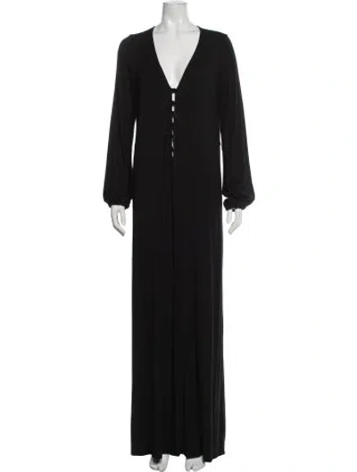 Pre-owned Rachel Pally V-neck Jumpsuit In Black
