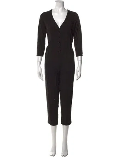 Pre-owned Rachel Pally V-neck Jumpsuit In Black