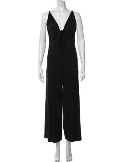Pre-owned Rachel Pally V-neck Jumpsuit In Black