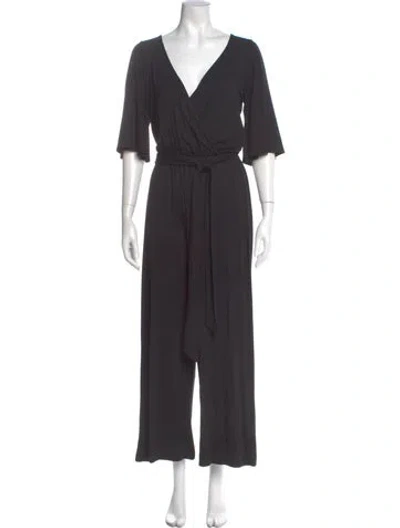 Pre-owned Rachel Pally V-neck Jumpsuit In Gray