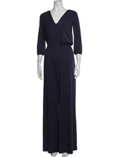 Pre-owned Rachel Pally V-neck Jumpsuit In Purple