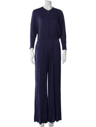 Pre-owned Rachel Pally V-neck Jumpsuit In Purple