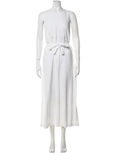 Pre-owned Rachel Pally V-neck Jumpsuit In White