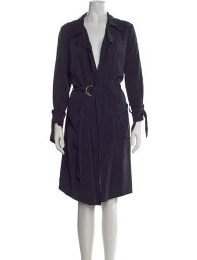Pre-owned Rachel Pally V-neck Knee-length Dress In Blue