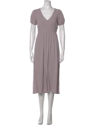 Pre-owned Rachel Pally V-neck Long Dress In Purple