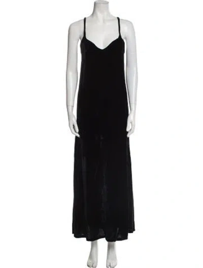 Pre-owned Rachel Pally V-neck Long Dress W/ Tags In Black