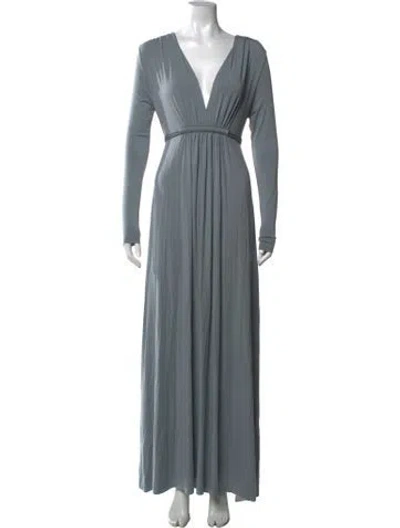 Pre-owned Rachel Pally V-neck Long Dress W/ Tags In Blue
