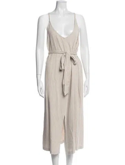 Pre-owned Rachel Pally V-neck Midi Length Dress In Purple