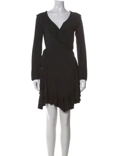 Pre-owned Rachel Pally V-neck Mini Dress In Black