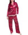 Rachel Parcell 2pc Satin Pajama Set In Pink