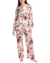 Rachel Parcell 2pc Satin Pajama Set In Pink