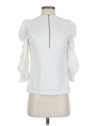 Pre-owned Rachel Parcell 3/4 Sleeve Blouse In Ivory