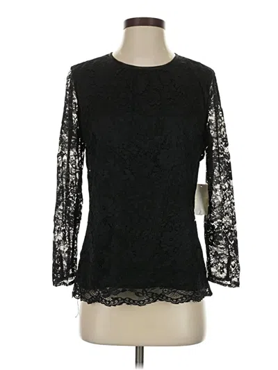 Pre-owned Rachel Parcell 3/4 Sleeve Top Black Boatneck Tops