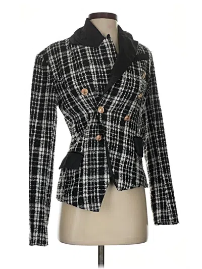 Pre-owned Rachel Parcell Blazer Jacket In Black
