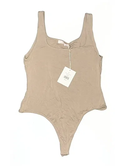 Pre-owned Rachel Parcell Bodysuit In Tan