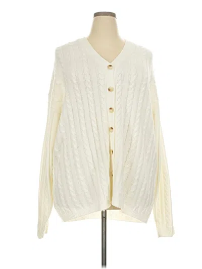 Pre-owned Rachel Parcell Cardigan Sweater In Ivory