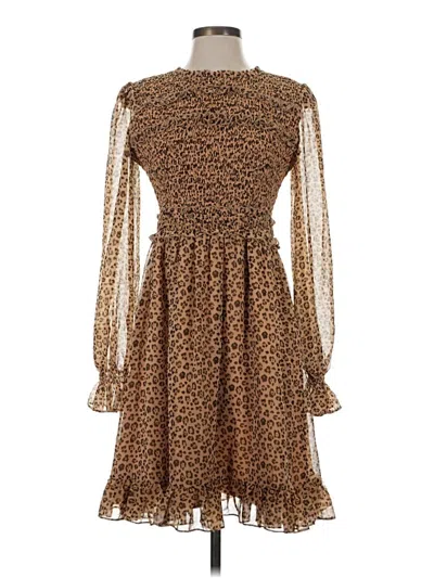 Pre-owned Rachel Parcell Casual Dress In Brown