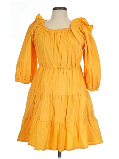 Pre-owned Rachel Parcell Casual Dress In Yellow