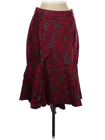 Rachel Parcell Casual Skirt In Burgundy