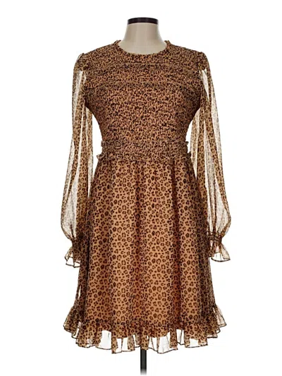 Pre-owned Rachel Parcell Cocktail Dress In Brown