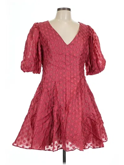 Pre-owned Rachel Parcell Cocktail Dress In Burgundy