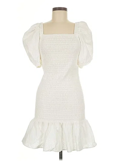 Pre-owned Rachel Parcell Cocktail Dress In White