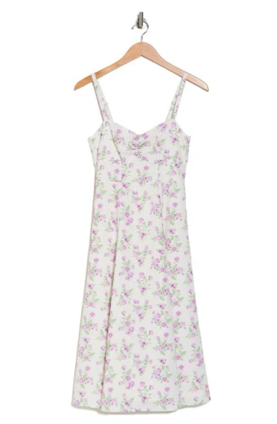 Rachel Parcell Floral Fit & Flare Sundress In Ivory Orchid Multi