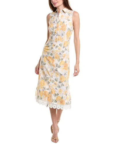 Rachel Parcell Floral Shirtdress In Yellow