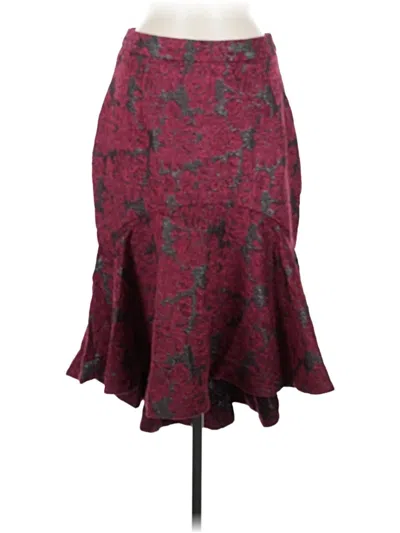 Pre-owned Rachel Parcell Formal Skirt In Burgundy