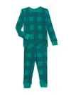 Shop Rachel Parcell Little Girl's & Girl's 2 Piece Plaid Pajama Set In Green Multi