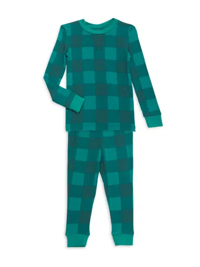 Rachel Parcell Kids' Little Girl's & Girl's 2 Piece Plaid Pajama Set In Green Multi