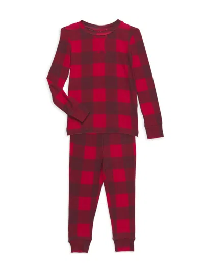 Rachel Parcell Kids' Little Girl's & Girl's 2 Piece Plaid Pajama Set In Red Multi