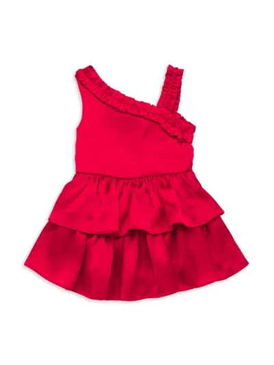 Rachel Parcell Kids' Little Girl's & Girl's Tiered A-line Dress In Cherry Red