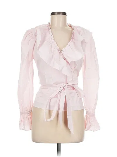 Pre-owned Rachel Parcell Long Sleeve Blouse In Pink