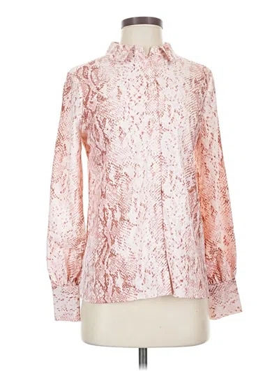 Pre-owned Rachel Parcell Long Sleeve Blouse In Pink