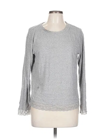 Pre-owned Rachel Parcell Long Sleeve T-shirt In Gray