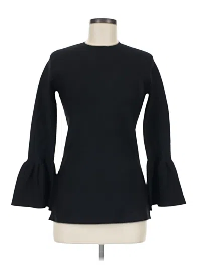 Pre-owned Rachel Parcell Long Sleeve Top Black Boatneck Tops