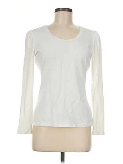 Pre-owned Rachel Parcell Long Sleeve Top Ivory Scoop Neck Tops