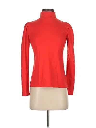Pre-owned Rachel Parcell Long Sleeve Top Red Turtleneck Tops