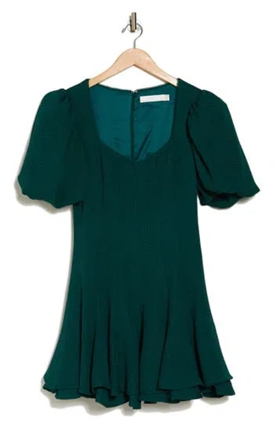 Rachel Parcell Puff Sleeve Fit & Flare Dress In Green | ModeSens