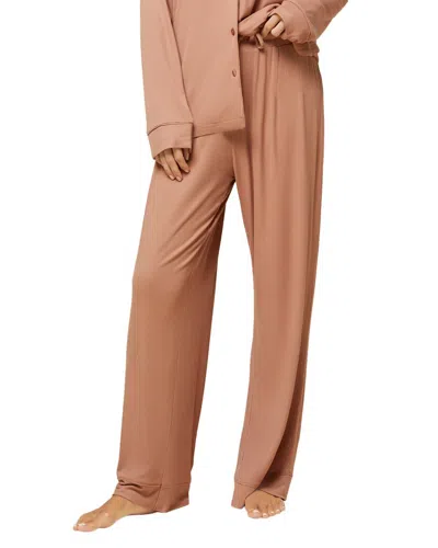 Rachel Parcell Pull On Wide Leg Pajama Pant In Brown