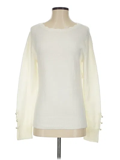 Pre-owned Rachel Parcell Pullover Sweater In Ivory