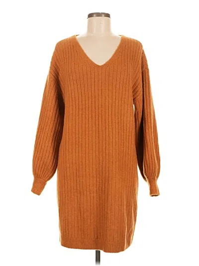 Pre-owned Rachel Parcell Pullover Sweater In Orange