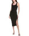 Rachel Parcell Ruched Midi Dress In Black