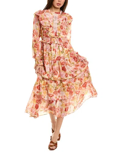 Rachel Parcell Ruffle Midi Dress In Pink