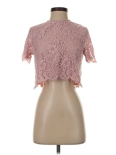 Pre-owned Rachel Parcell Short Sleeve Blouse In Pink