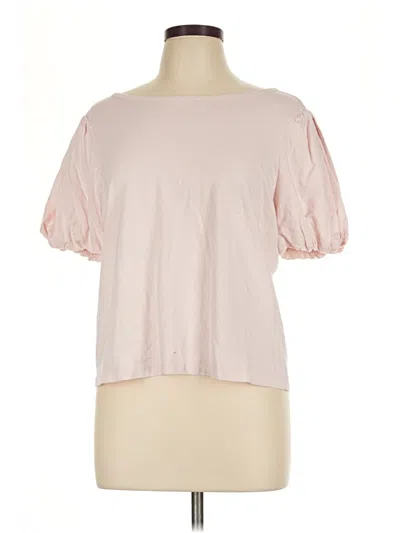 Pre-owned Rachel Parcell Short Sleeve Top Pink Boatneck Tops