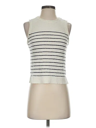 Pre-owned Rachel Parcell Tank Top Ivory Halter Neckline Tops In White